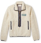 Holiday Boileau - Yvon Logo-Appliquéd Shell-Trimmed Fleece Half-Zip Jacket - Neutrals