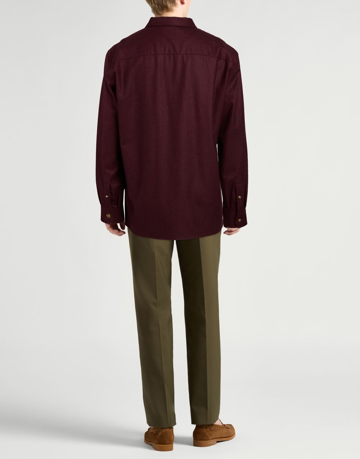 Brunello Cucinelli Mens Shirt Burgundy
