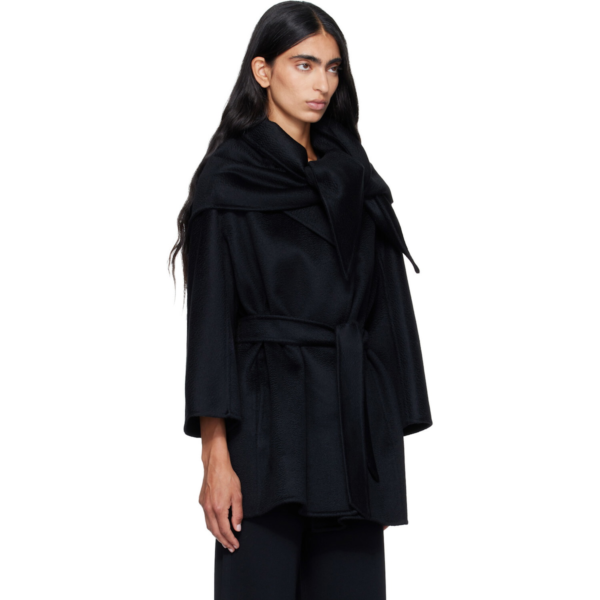 Max Mara Black Detto Cashmere Coat