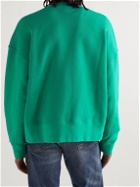 Palm Angels - Appliquéd Cotton-Jersey Sweatshirt - Green