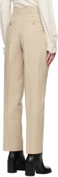 TOTEME Beige Double-Pleated Trousers