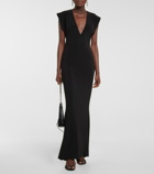 Norma Kamali V-neck maxi gown