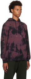 Dries Van Noten Burgundy Tie-Dye Hoodie