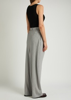 Loewe Draped Wool Trousers Navy