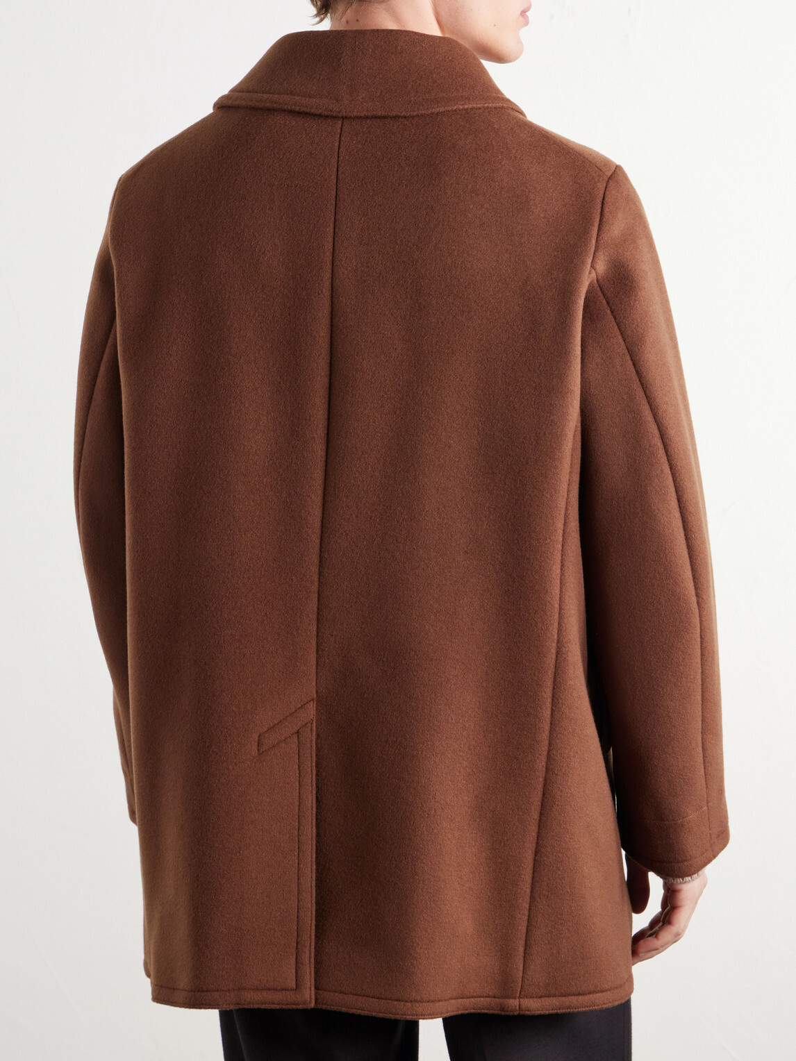 Kaptain Sunshine - Double-Breasted Brushed Wool-Felt Coat - Brown