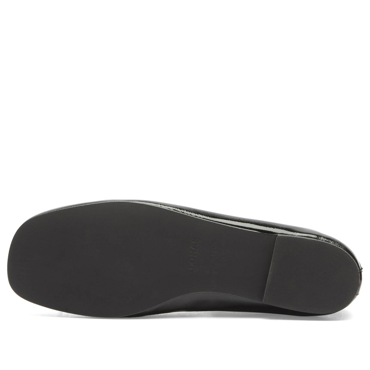 ALOHAS Women's Rosalind Black Patent Leather Ballet Flats in Onix Black