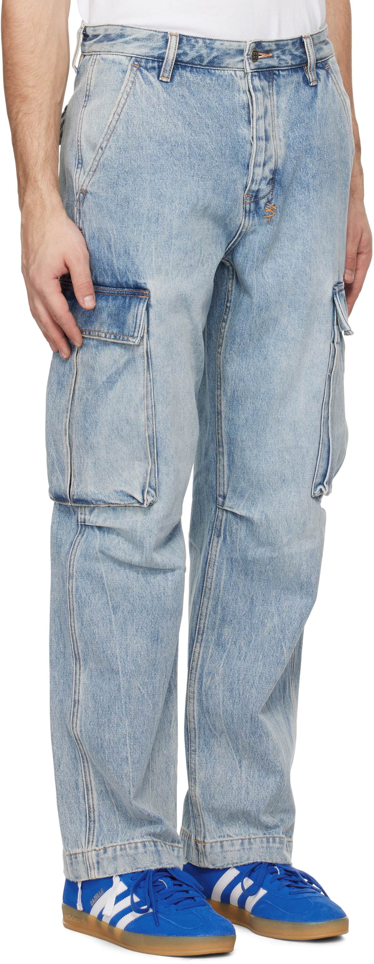 【関税込み】Ksubi ブルー Riot Rekon デニム カーゴパンツ Ksubi Blue Riot Rekon Denim Cargo Pants Ksubi