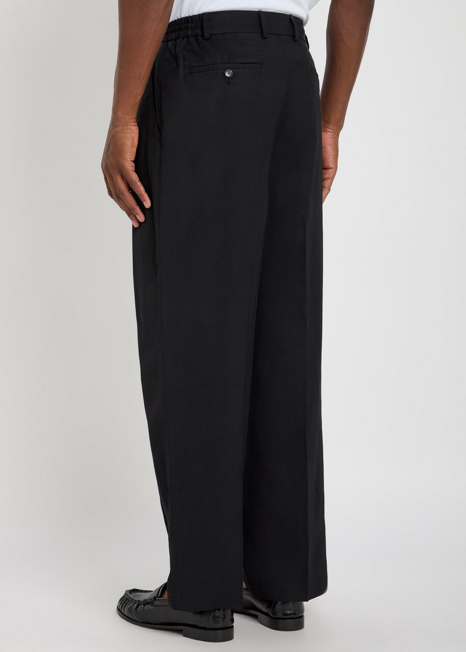 Mki Miyuki Zoku Pleated Woven Suit Trousers Black