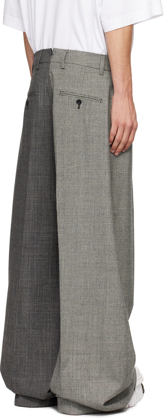 VETEMENTS Gray Split Deconstructed Tailored Trousers