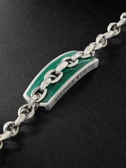 Stephen Webster - Inline Razer Sterling Silver Malachite ID Bracelet