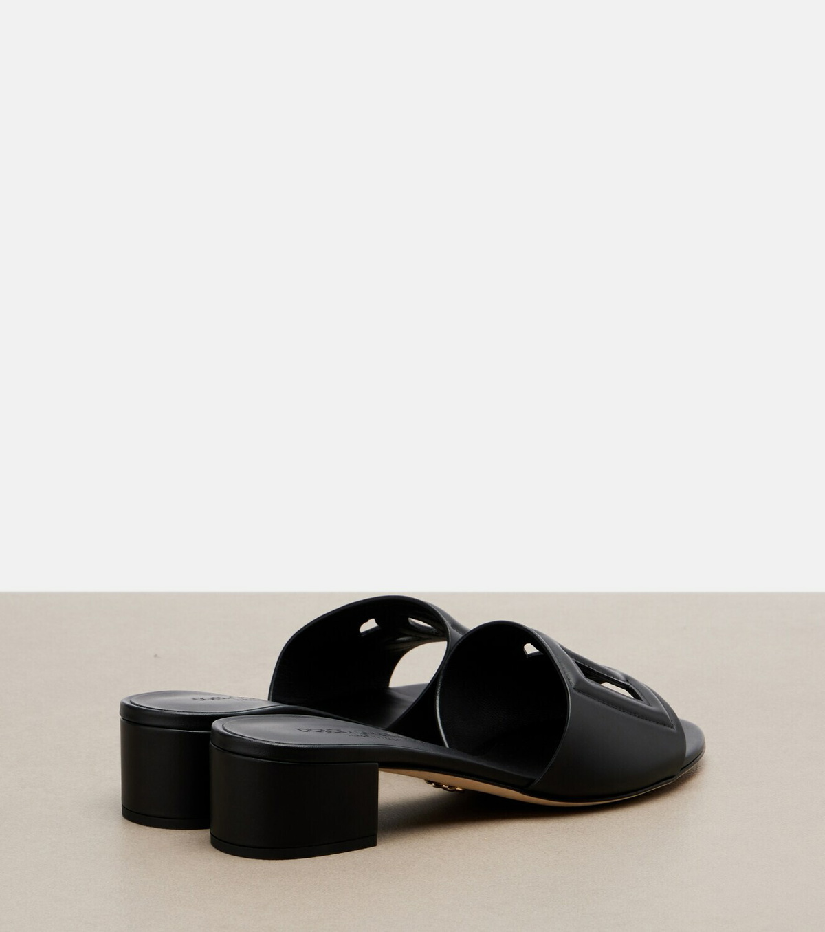 Dolce&Gabbana DG leather mules