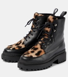 Yves Salomon Wool-lined leather ankle boots