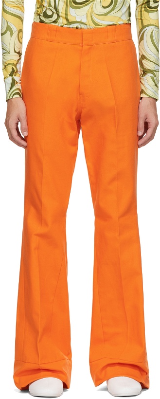 Photo: Raf Simons Orange Twill Flared Trousers