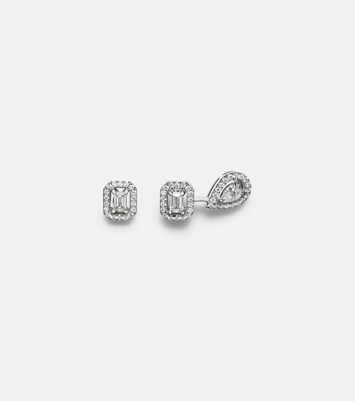 Messika My Twin 1+2 18kt white gold earrings with diamonds