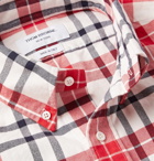 Thom Browne - Button-Down Collar Checked Cotton-Flannel Shirt - Red