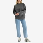 Joah Brown Women's Oversized Crew Sweatshirt in Washed Black