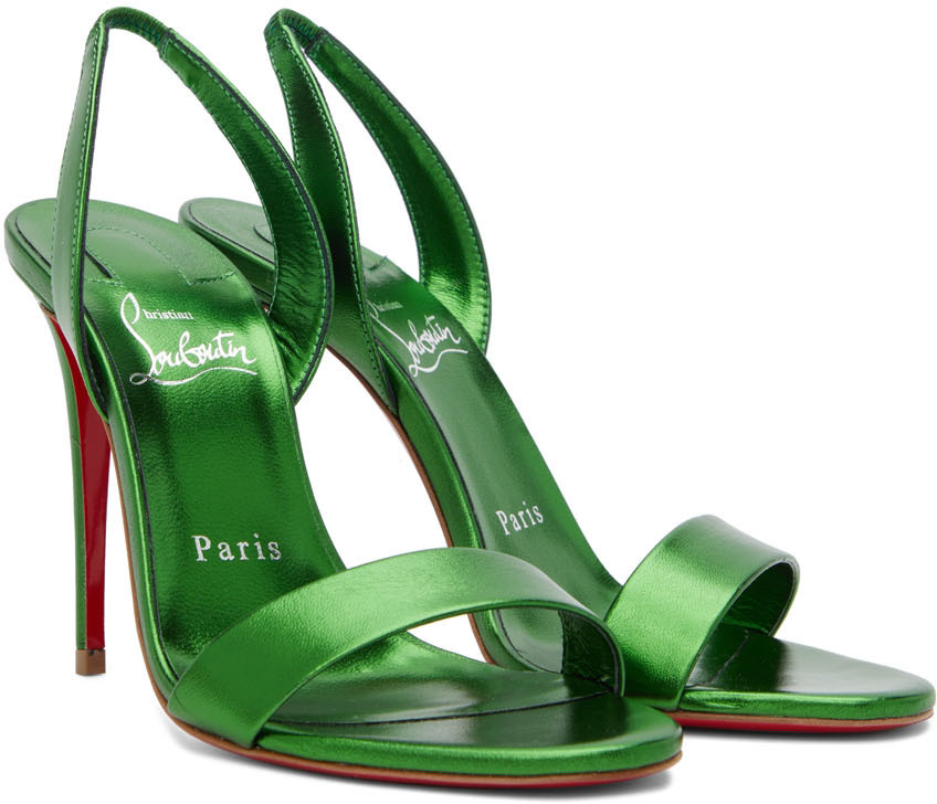 Christian Louboutin Green Marylin 100mm Heeled Sandals
