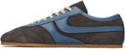 Dries Van Noten Blue & Gray Suede Sneakers