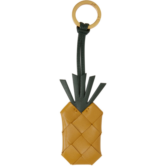 Bottega Veneta Yellow Intrecciato Pineapple Keychain Bottega  display picture 1
