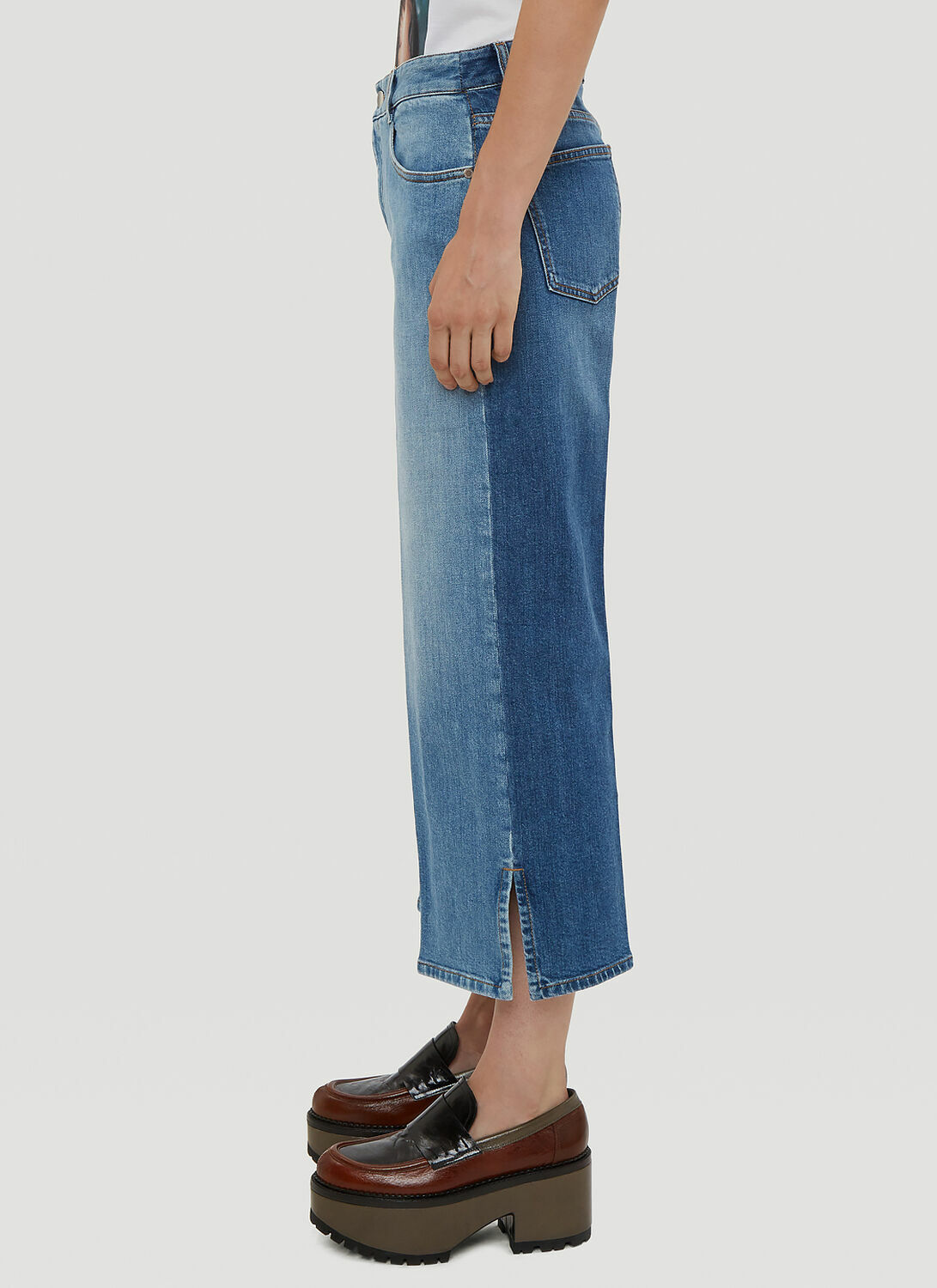 Stella McCartney Cropped Panel Jeans