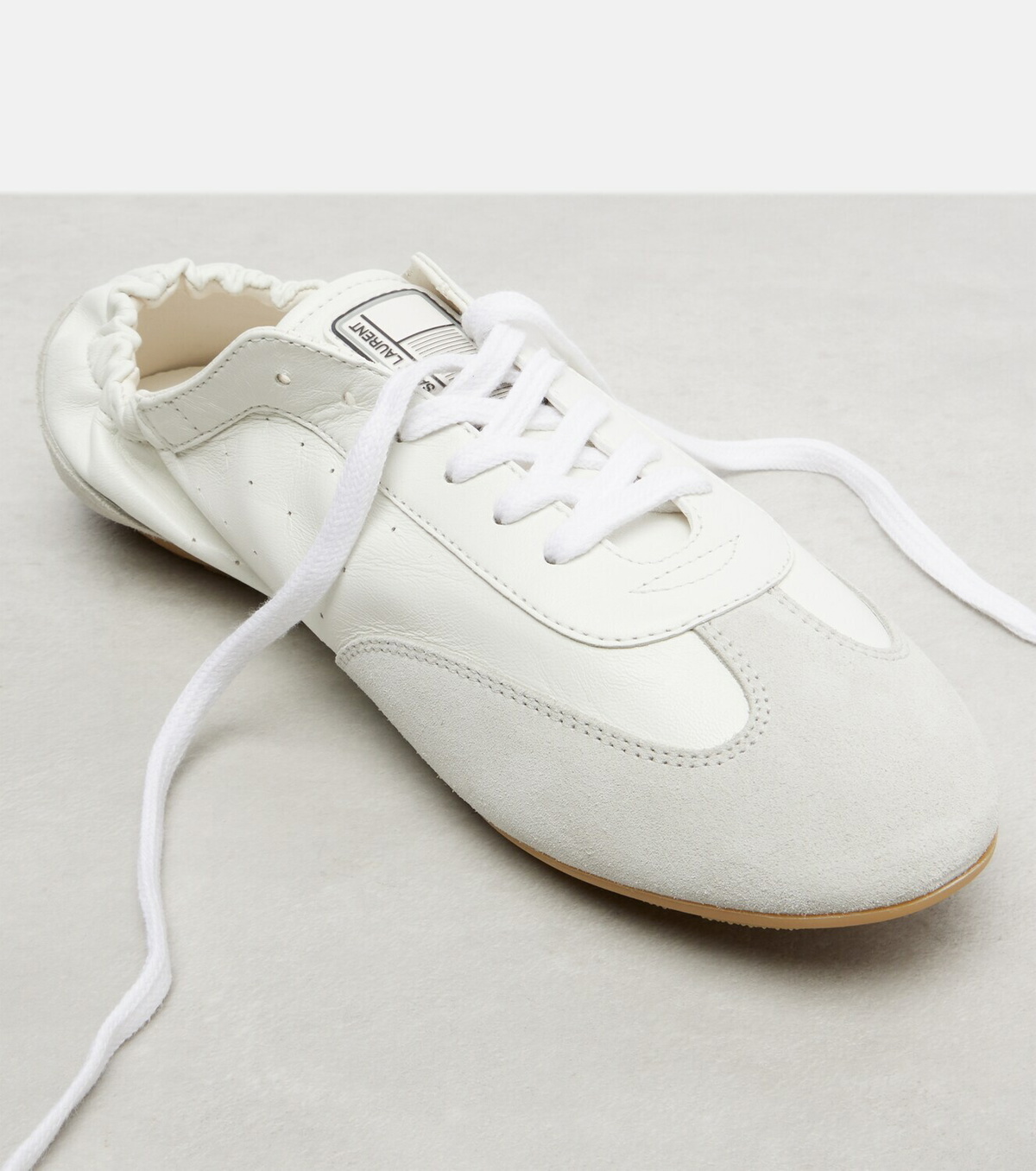 Saint Laurent Lewis leather and suede sneakers
