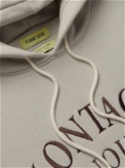 De Bonne Facture - Logo-Embroidered Cotton-Jersey Hoodie - Gray