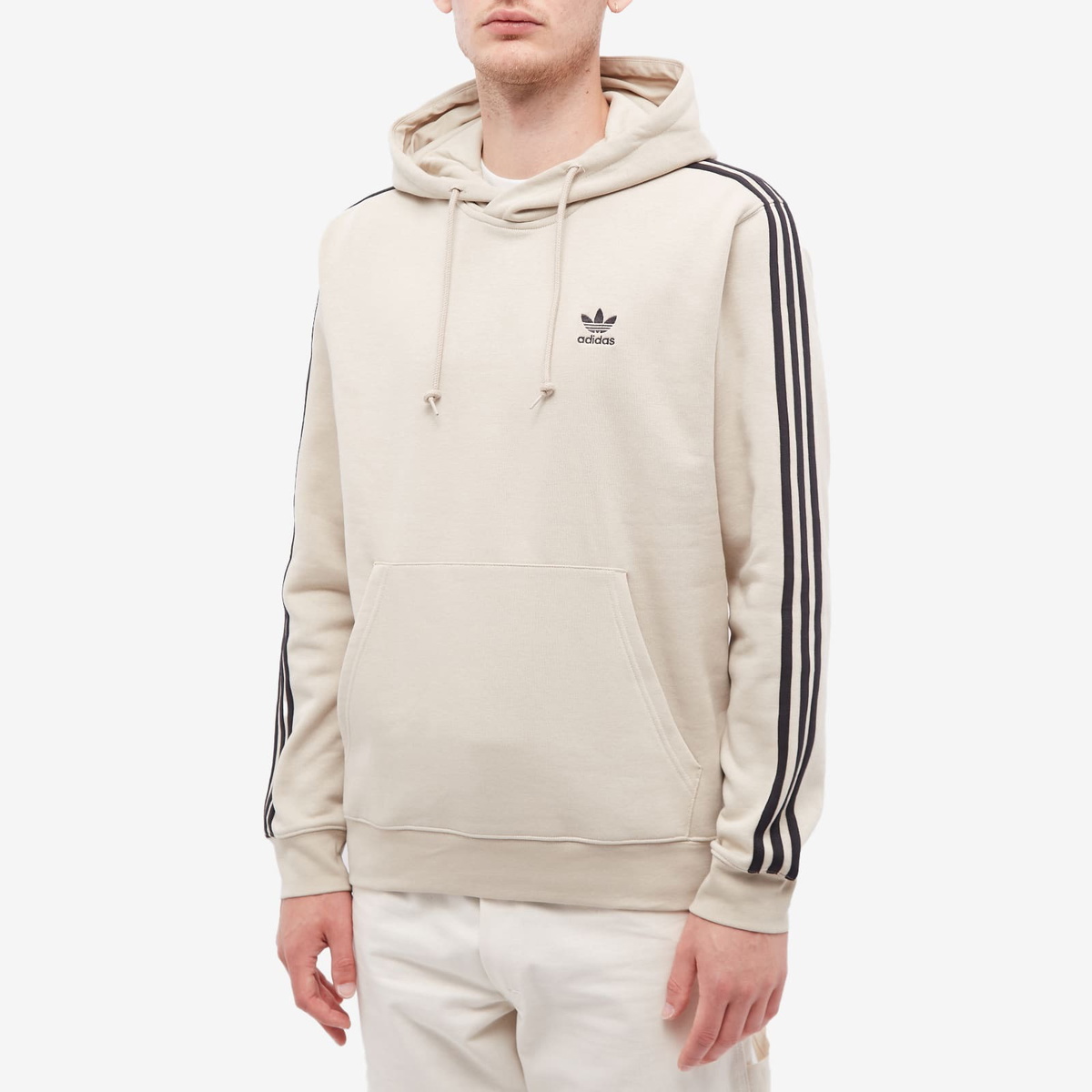 adidas Originals adicolor three stripe hoodie in collegiate green