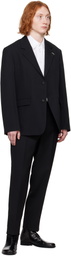 Jil Sander Black Sharp Wool Gabardine Blazer