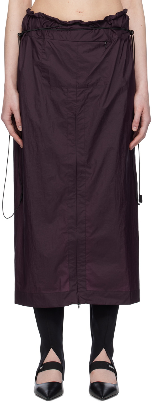 JOHANNA PARV Purple Vent Midi Skirt