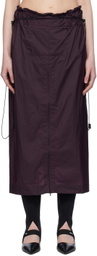 JOHANNA PARV Purple Vent Midi Skirt