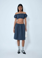 Miu Miu Elasticated Waist A-Line Skirt