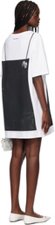 Marc Jacobs White & Black Trompe L'oeil T-shirt Minidress