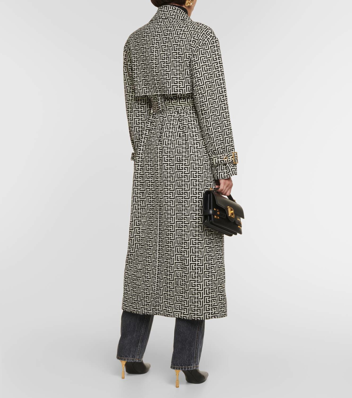 Balmain Monogram jacquard trench coat