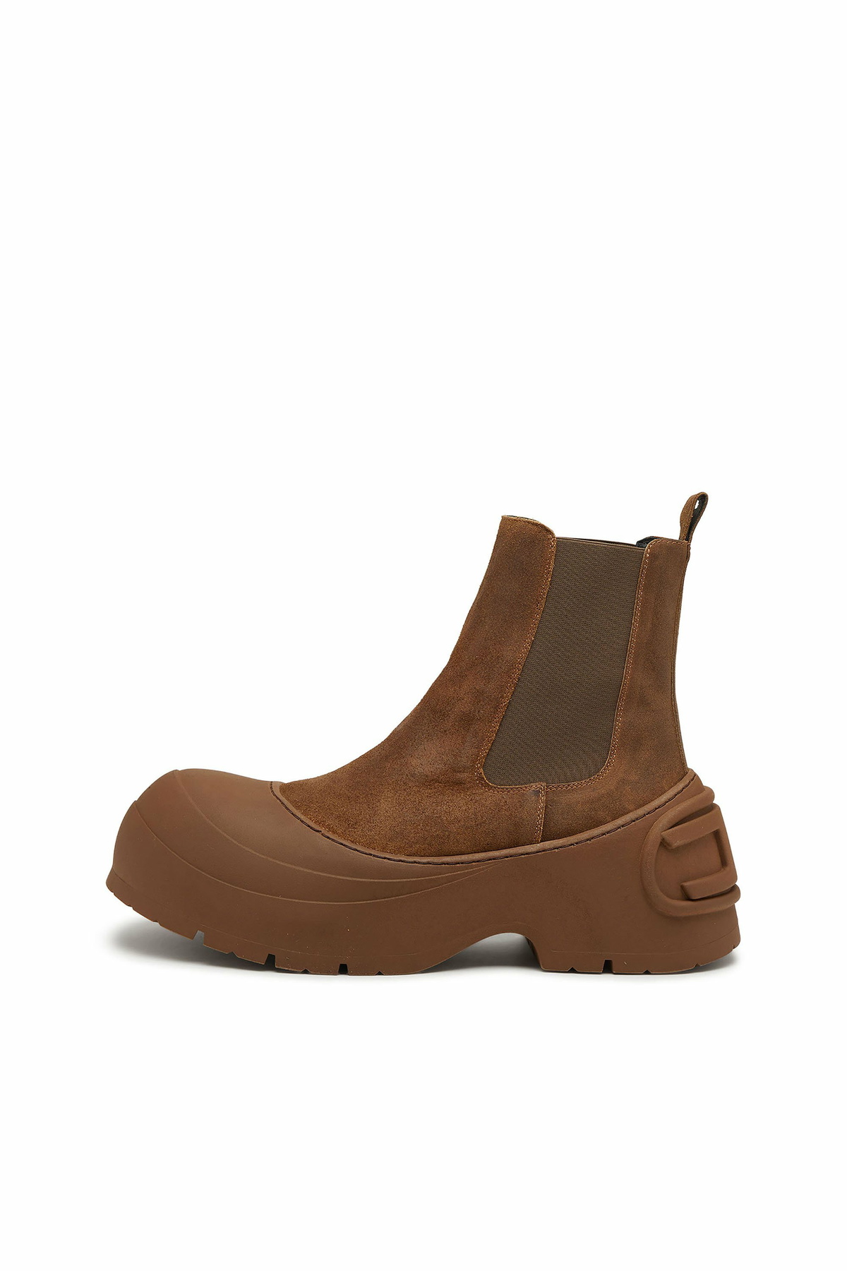 Diesel D-Donald-Chelsea boots in waxed suede and rubber - Boots Mens in Brown