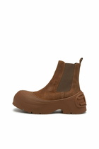 Diesel D-Donald-Chelsea boots in waxed suede and rubber - Boots Mens in Brown
