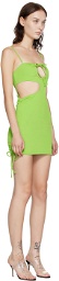 Danielle Guizio SSENSE Exclusive Green Minidress