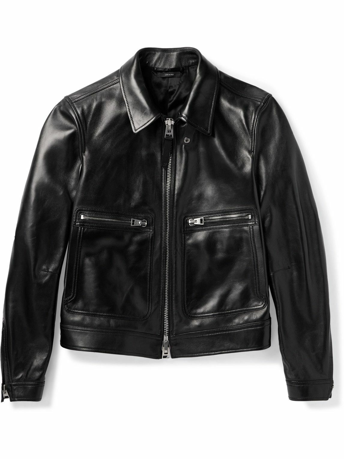 TOM FORD - Leather Jacket - Black TOM FORD