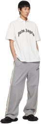 Palm Angels White Curved Logo Polo