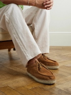 Frescobol Carioca - Rodolfo Jute-Trimmed Suede Derby Shoes - Brown