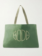 BODE - Logo-Embroidered Waxed-Cotton Tote Bag
