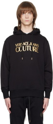 Versace Jeans Couture Black Printed Hoodie