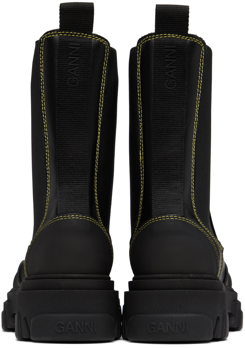 ganni chelsea boots black