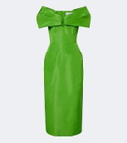 Carolina Herrera Off-shoulder silk faille cocktail dress