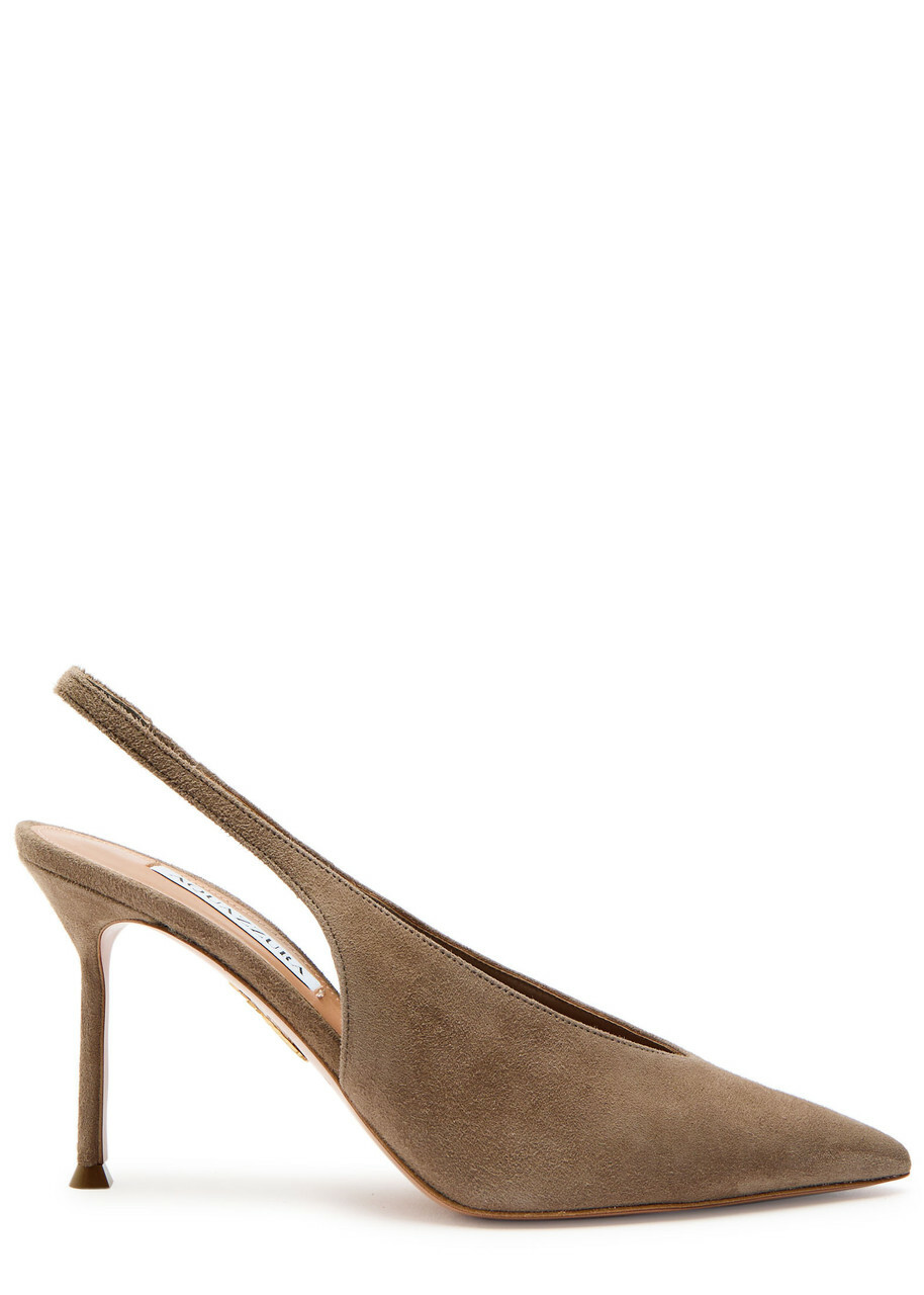 Aquazzura Voltaire 85 Suede Slingback Pumps