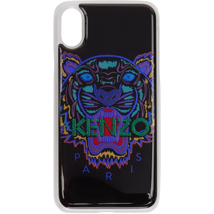 Photo: Kenzo Black and Blue Tiger iPhone X Case 