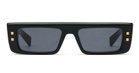 Balmain B-army Iii - Black / 18k Gold Sunglasses