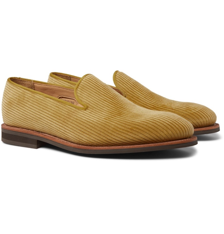 Photo: George Cleverley - Positano Cotton-Corduroy Loafers - Yellow