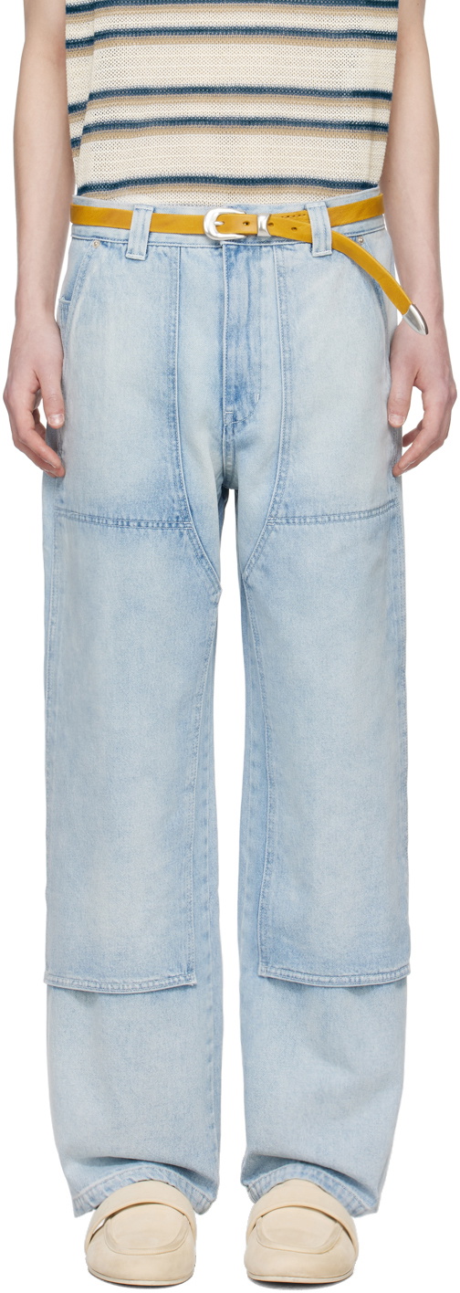 AFTER PRAY Blue Wide Jeans