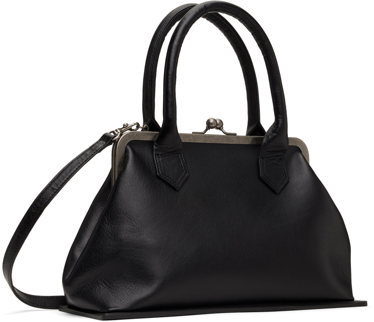 Y's Black Metal Clasp Bag