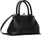 Y's Black Metal Clasp Bag